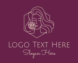 Dermatologist - Woman Rose Perfume logo design