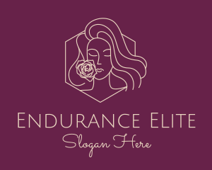 Woman Rose Perfume logo design