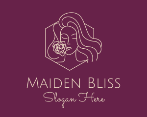 Maiden - Woman Rose Perfume logo design