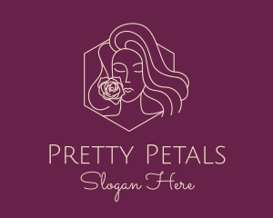 Woman Rose Perfume logo design