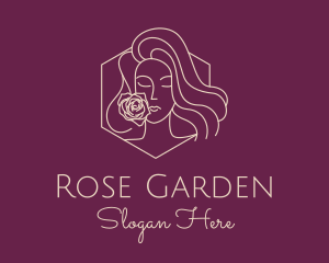 Rose - Woman Rose Perfume logo design