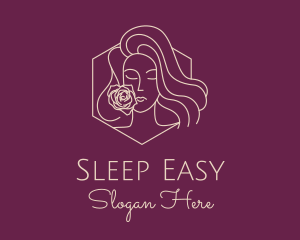 Woman Rose Perfume logo design