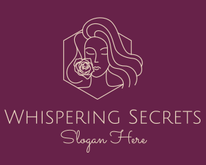 Woman Rose Perfume logo design