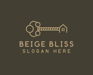 Beige - Property Realtor Key logo design