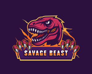 Dinosaur Beast Gaming logo design