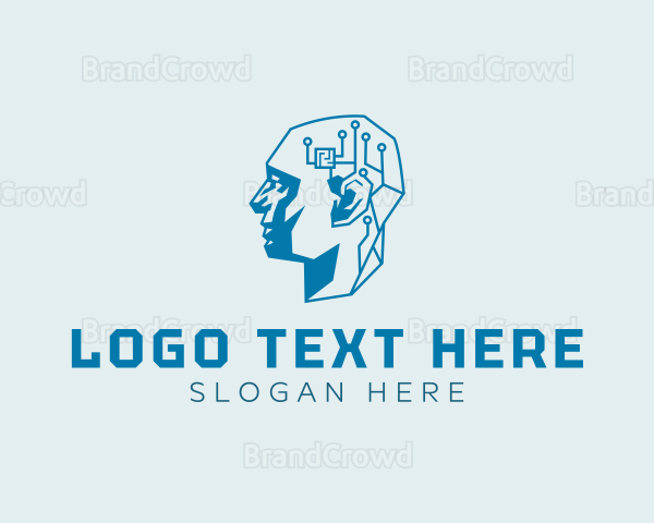 Futuristic Human Head Logo