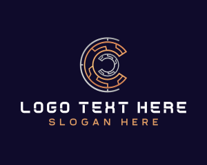 Bitcoin - Crypto Currency Technology logo design