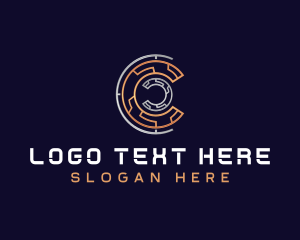 Cryptography - Crypto Currency Technology logo design
