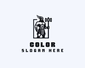 Strong Barbarian Man Logo