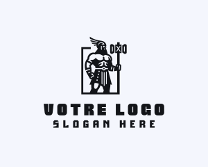 Strong Barbarian Man Logo