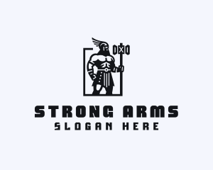 Strong Barbarian Titan logo design