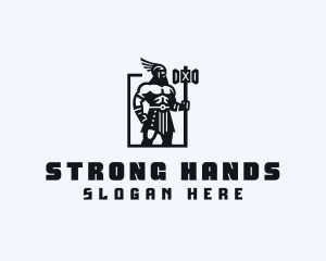 Strong Barbarian Titan logo design