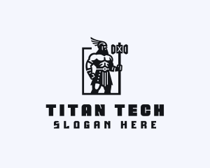 Strong Barbarian Titan logo design