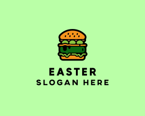 Meal - Vegetarian Vegan Burger Hamburger logo design