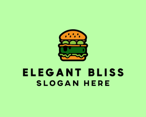 Fast Food - Vegetarian Vegan Burger Hamburger logo design