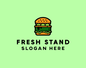 Stand - Vegetarian Vegan Burger Hamburger logo design