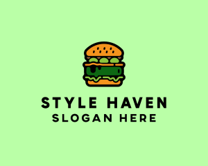 Meat Alternative - Vegetarian Vegan Burger Hamburger logo design