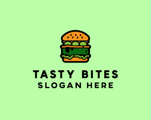 Appetizing - Vegetarian Vegan Burger Hamburger logo design