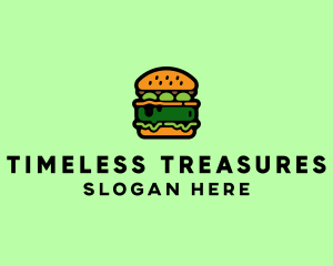 Iconic - Vegetarian Vegan Burger Hamburger logo design