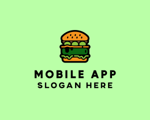 Snack - Vegetarian Vegan Burger Hamburger logo design