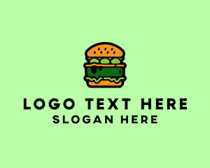 Sandwich - Vegetarian Vegan Burger Hamburger logo design