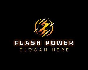 Lightning Bolt Power logo design