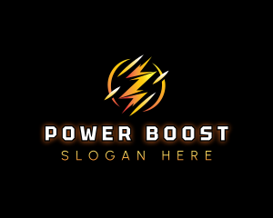 Lightning Bolt Power logo design