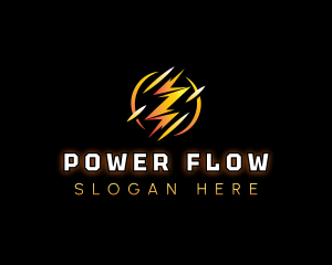 Lightning Bolt Power logo design