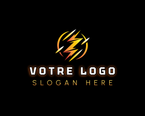 Electrical - Lightning Bolt Power logo design