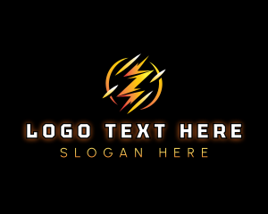 Voltage - Lightning Bolt Power logo design