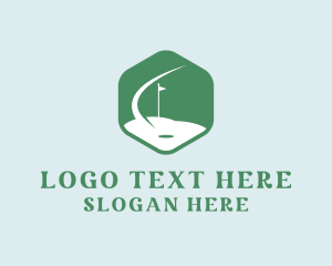 Green Flag - Golf Course Sport logo design