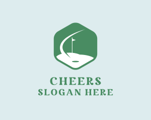 Green Flag - Golf Course Sport logo design