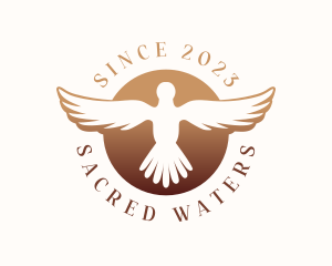 Baptism - Dove Bird Wings logo design
