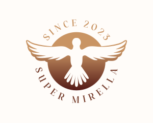 Round - Dove Bird Wings logo design