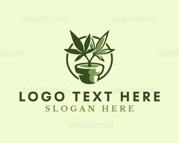 Organic Marijuana Plant Logo