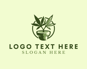 Plant - Organic Marijuana Plant logo design