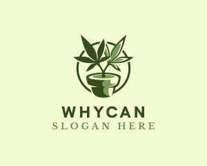 Organic Marijuana Plant Logo