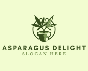 Organic Marijuana Plant logo design