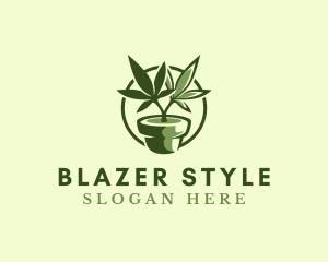 Organic Marijuana Plant logo design