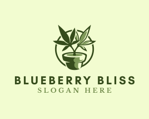 Organic Marijuana Plant logo design