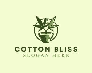 Organic Marijuana Plant logo design