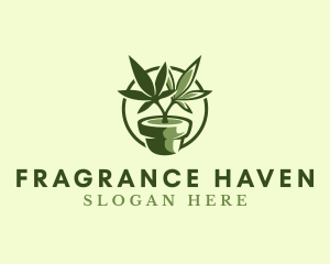 Organic Marijuana Plant logo design