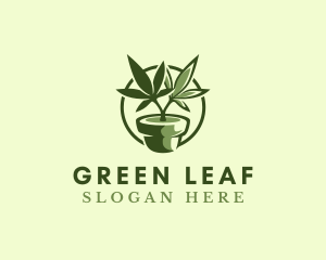 Marijuana - Organic Marijuana Plant logo design