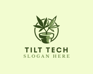 Organic Marijuana Plant logo design