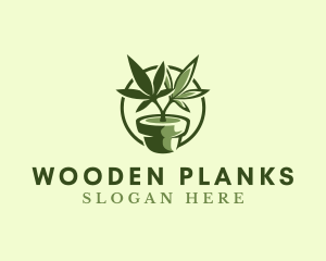 Organic Marijuana Plant logo design