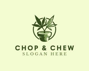 Marijuana - Organic Marijuana Plant logo design