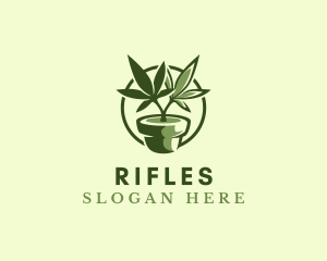 Organic Marijuana Plant logo design