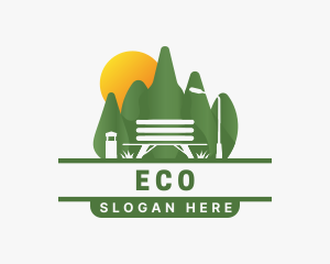Eco Park Bench logo design