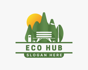 Eco Park Bench logo design