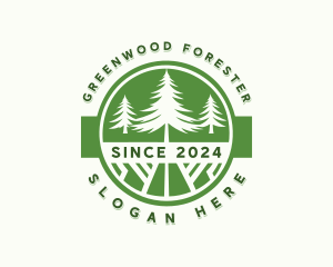 Pine Tree Landscaping Forest logo design